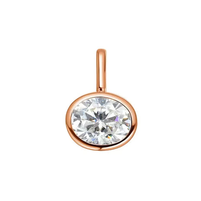 GXTRS 2/3/4CT Oval Moissanite Choker Necklaces Women's S925 Silver Elegant Lab Diamond Bezel Set Pendant Neck Chain Fine Jewelry