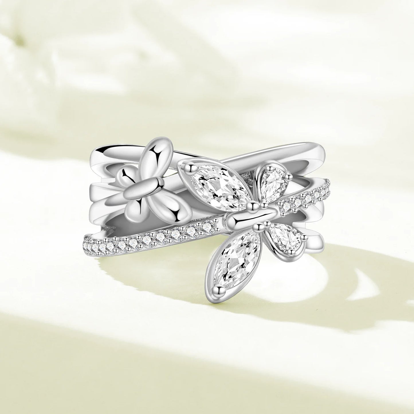 925 Sterling Silver Three-Ring Stackable Ring for Women Simple Fashion Design Fine Jewelry Perfect for Birthday Party Gift 2026