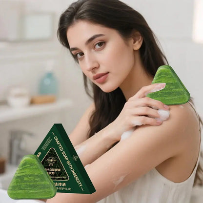 Herbal Extracts Hair Shampoo Bar Cleaning, Oil Control, Thickening Arborvitae Leaf And Usmal Grass Shampoo Bar Hair Care Soap
