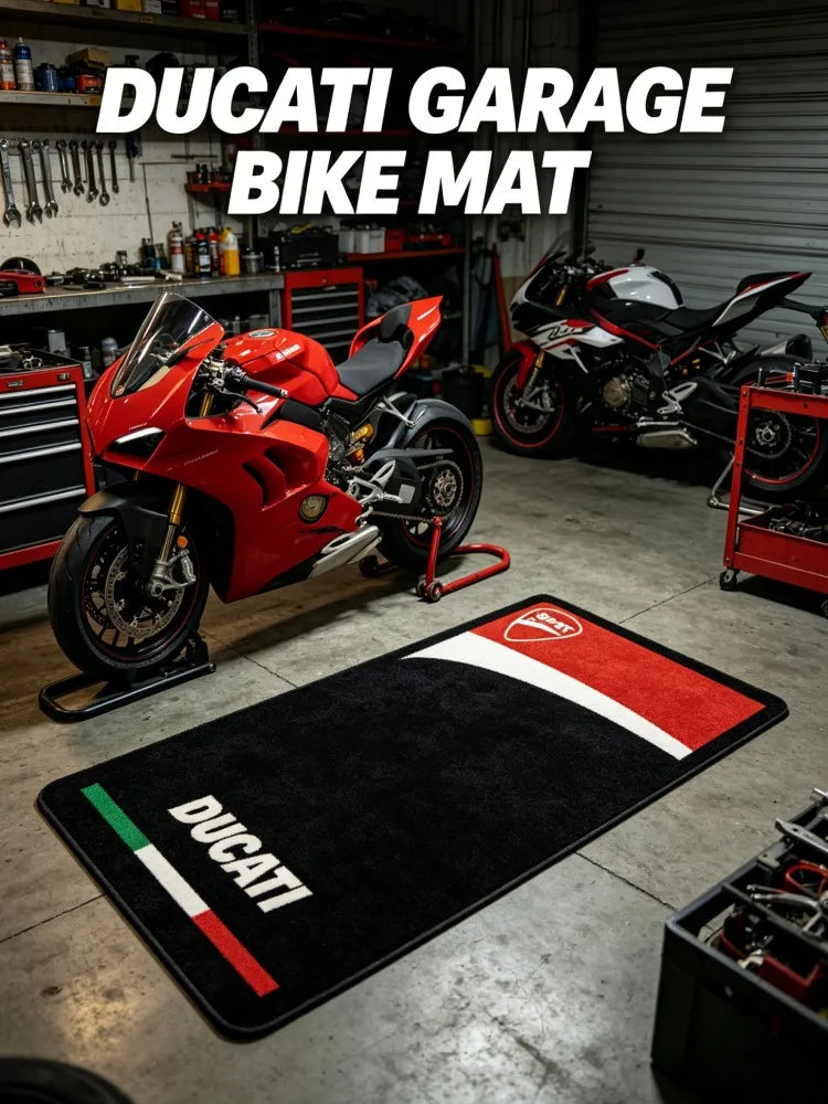 New Arrival Ducati Logo Motorcycle Floor Mat Non-Slip Garage Carpet for Bike