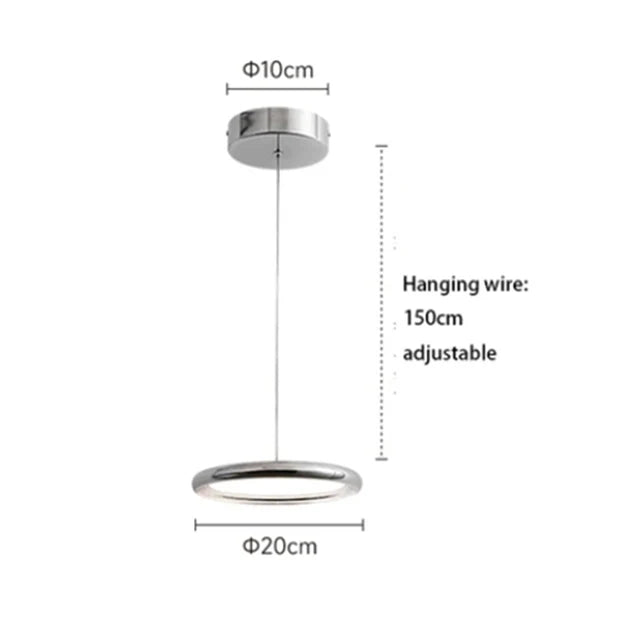 Modern simple LED pendant lights restaurant luxury island bar bedroom chandelier full spectrum dimmable indoor ceiling lamp