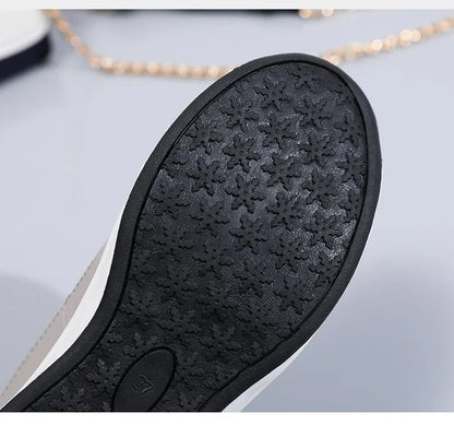 Women Flats Platform Loafers Ladies Elegant Genuine Leather Moccasins Shoes Woman Spring Round Toe Slip On Casual Women's Shoes
