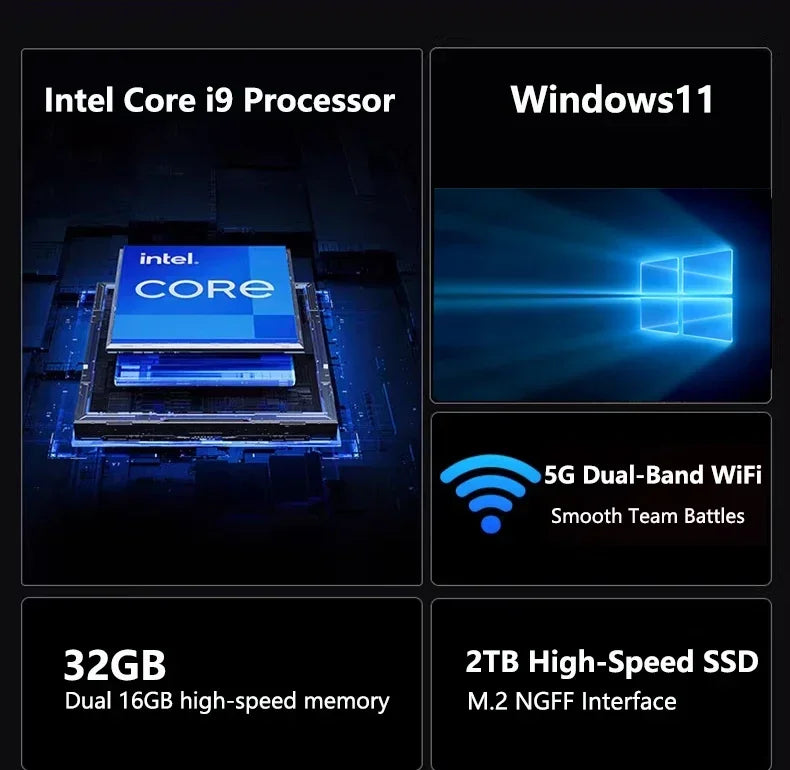 2026 Intel Core i9 9900 15.6 Inch Laptop 32GB RAM 2TB SSD Windows 11 1920x1080 HD Ultra Slim Gaming Gamer Office
