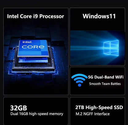 2026 Intel Core i9 9900 15.6 Inch Laptop 32GB RAM 2TB SSD Windows 11 1920x1080 HD Ultra Slim Gaming Gamer Office