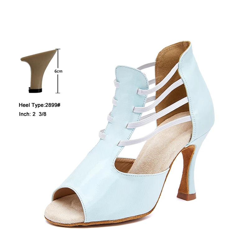 CIDIPAI Women Latin Dance Shoes Ladies Girls High Heels Tango Salsa Dance Shoes Soft Soled Indoor Party Sandals