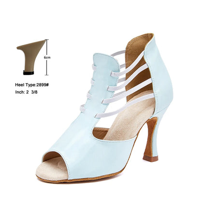 CIDIPAI Women Latin Dance Shoes Ladies Girls High Heels Tango Salsa Dance Shoes Soft Soled Indoor Party Sandals