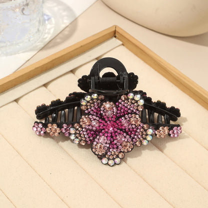 AWAYTR New Flower Hair Claws Clips Hairpins For Girls Women Fashion Rhinestone Hairgrip Barrettes Hair Crab Hair Accessories