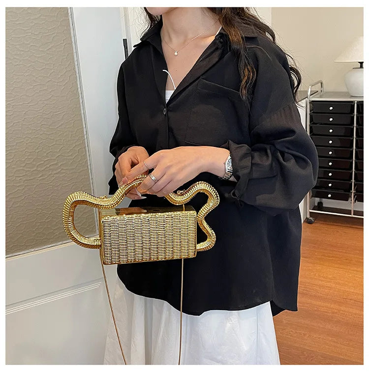 2026 Luxury Designer Women's Shoulder Bags Silver Evening Clutch Bag Trend Clip Party Purse Fashion Crossbody Handbag