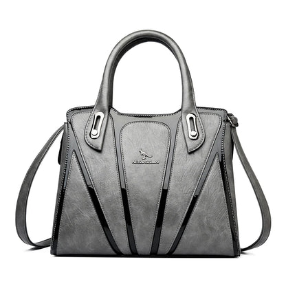 3 Layers Large Capacity Designer Women Top-Handle Bags Shoulder Crossbody Bags for Women Luxury Patent Leather Casual Tote Bag