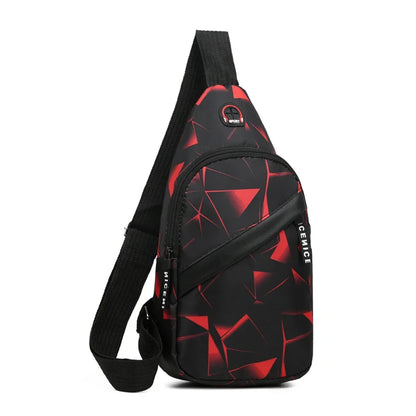 Chest Bag,Men's Casual Waterproof Crossbody Bag, Trendy Sports Bag, Multifunctional Small Bag, Shoulder Bag