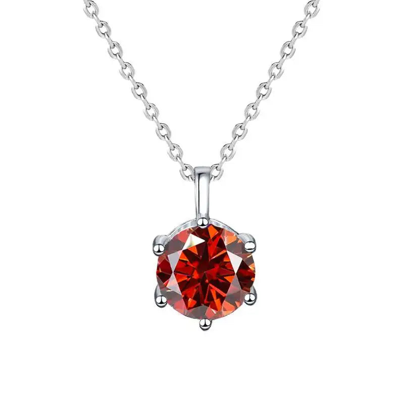 SG 1ct VVS1 D Color Moissanite Necklace 925 Soild Sterling Sliver Chain With Certificate Fine Jewelry For Woman