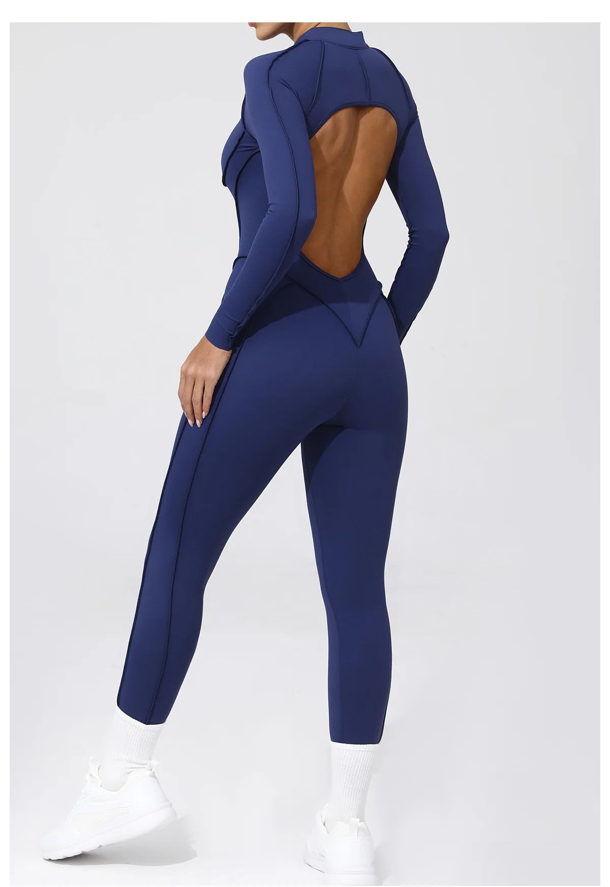 One Pieces Long Jumpsuits Sexy Womens Overalls Mono Streetwear Yellow Body Long Sleeves Woman Clothing Summer Gym Sportswear