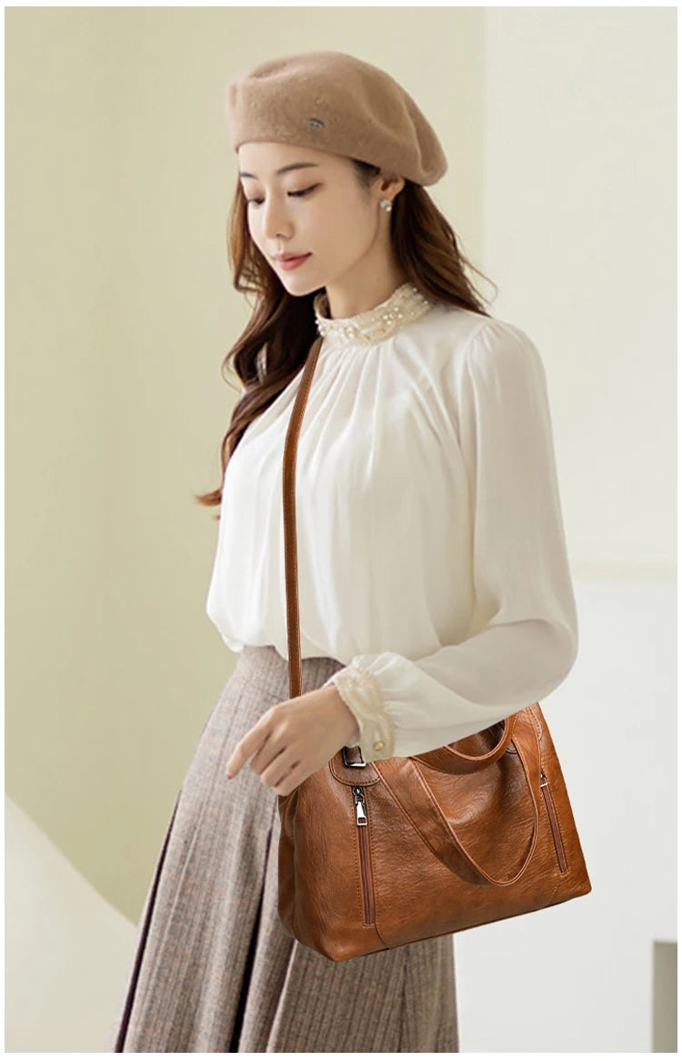 Women's Crossbody Bag PU Leather Shoulder Purse Fashion Handbags Tote Bags for Ladies with Long Adjustable Strap, Gift Idea 2025