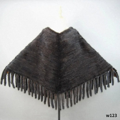 2025 New Fashion Genuine Mink Fur Shawl With Hood Winter Mink Fur Jacket Knitted Real Mink Fur Poncho For Women Natural Fur Wrap