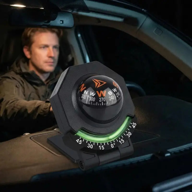 Car Dashboard Foldable Compass Spherical  Mount for Accurate Direction Long Road Travel