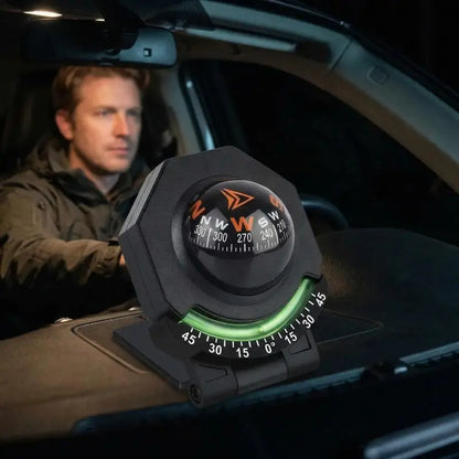 Car Dashboard Foldable Compass Spherical  Mount for Accurate Direction Long Road Travel