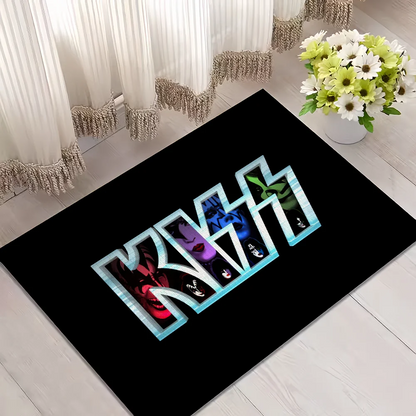 Rock Band Kiss Band Door Mat Welcome Entrance Balcony Bathroom Floor Non-slip Rug Bedroom Carpet Home Decoration