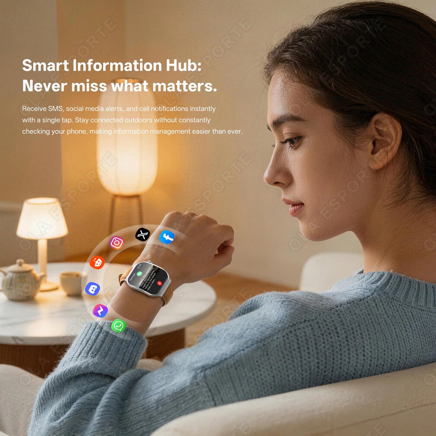 New Curved Screen Women's Smart Watch 2.01'' AMOLED HD Touch Screen Bluetooth5.3 Voice Call Men's Fitness Smart Watch Woman Hw12