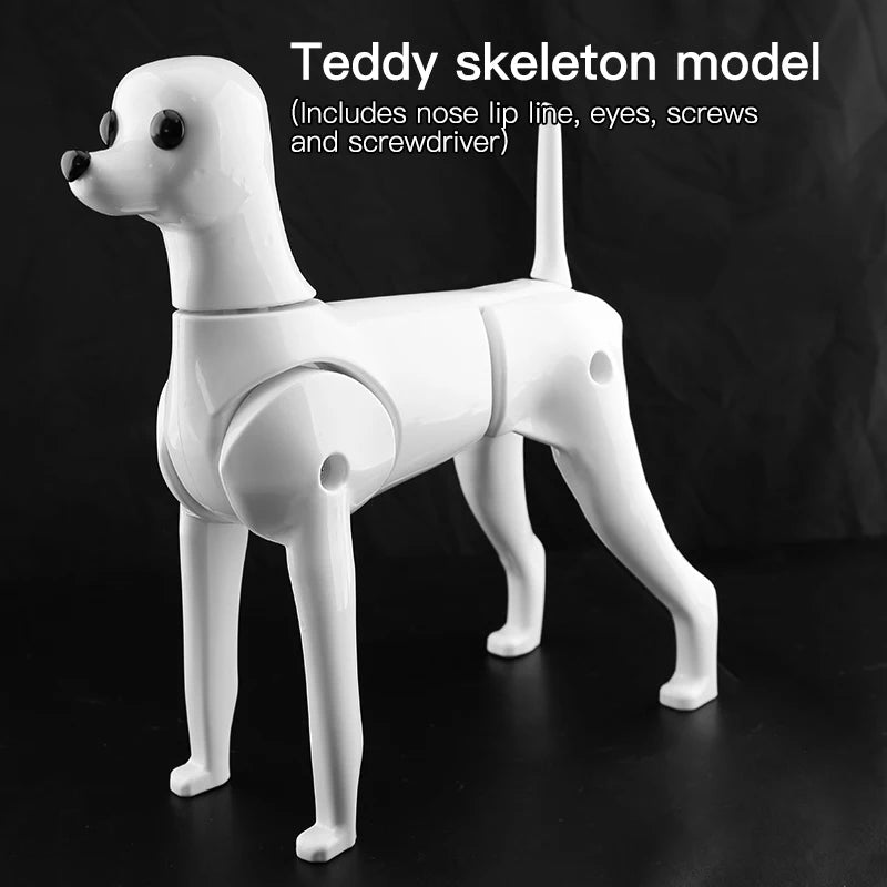 Fenice Pet Simulation Hair Grooming Fake Dog Model Practice Dog Standard Skeleton Model Dog Full Body Fake Hair