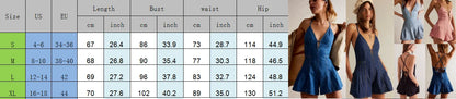 Women Summer Y2K Retro V-Neck Denim Shorts Jumpsuits Cross Bow Tied Zip-up Backless Loose Wide Leg Flare Playsuit Cute Rompers