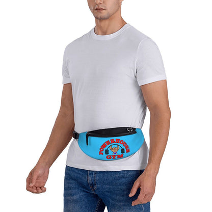 Powerhouse Gym Fanny Bag Custom Bodybuilders Fitness Crossbody Waist Pack Men Women Cycling Camping Phone Money Pouch