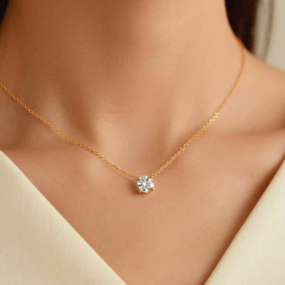 D VVS1 Moissanite 925 Sterling Silver Necklace Pendan Classics for Women Exquisite Wedding Jewelry Accessories Fashion Gifts