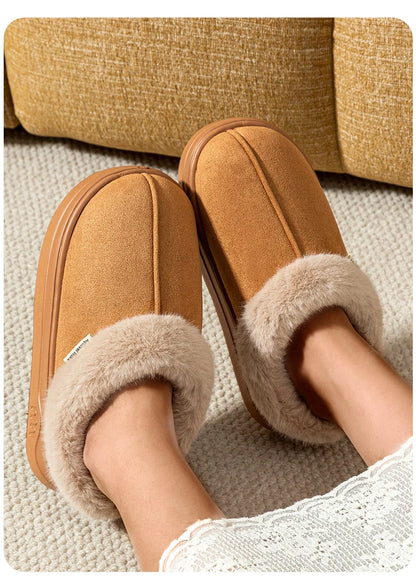 Fashion Women's Winter Slippers Indoor and Outdoor Warmth Anti-slip Comfort Thick Sole Casual Couple Home Shoes Snow Boots