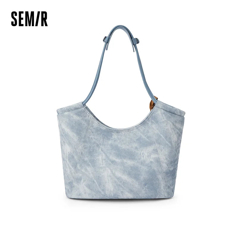 Semir Bag Women Tote Large Capacity Commute Shoulder Bag 2025 New Handbag Popular Underarm Bag Cartoon Print