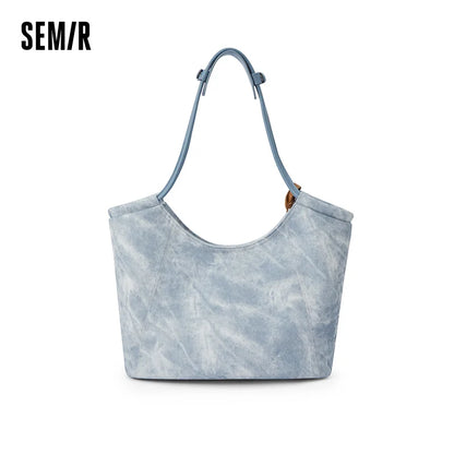 Semir Bag Women Tote Large Capacity Commute Shoulder Bag 2025 New Handbag Popular Underarm Bag Cartoon Print