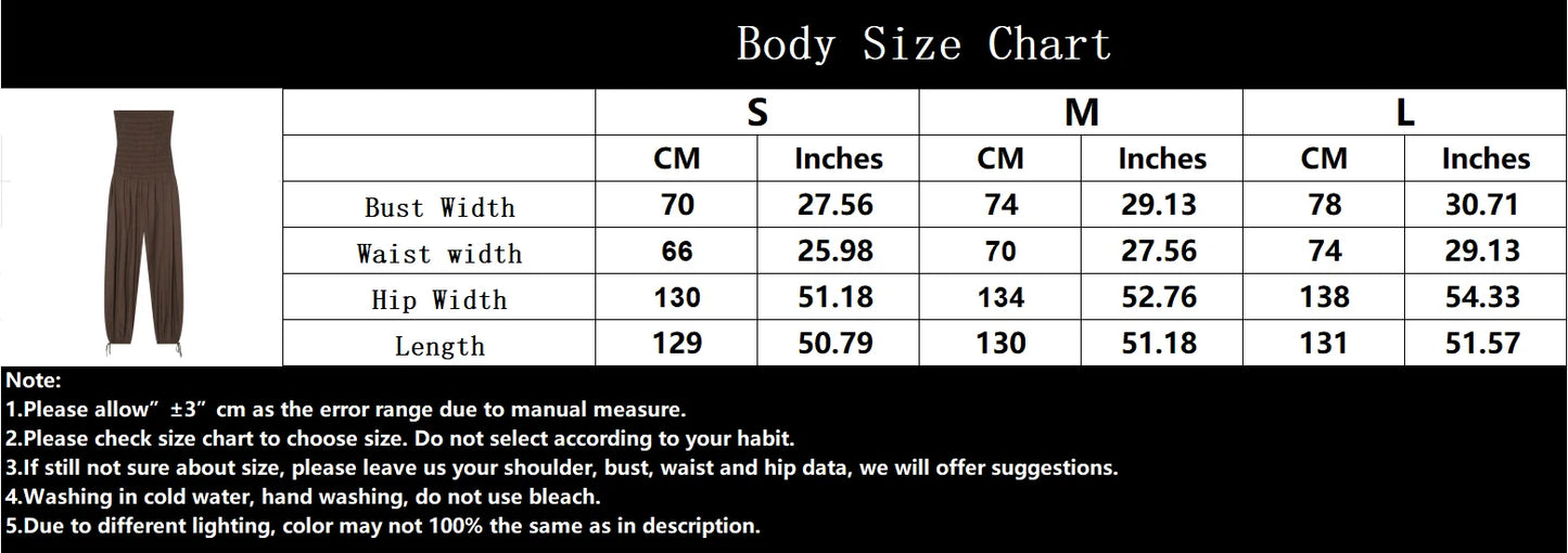 KONDALA Women High Street Trendy Jumpsuit Strapless Pockets Pleated Jumpsuits New Fashion 2026 Spring Summer Holiday Jumpsuit