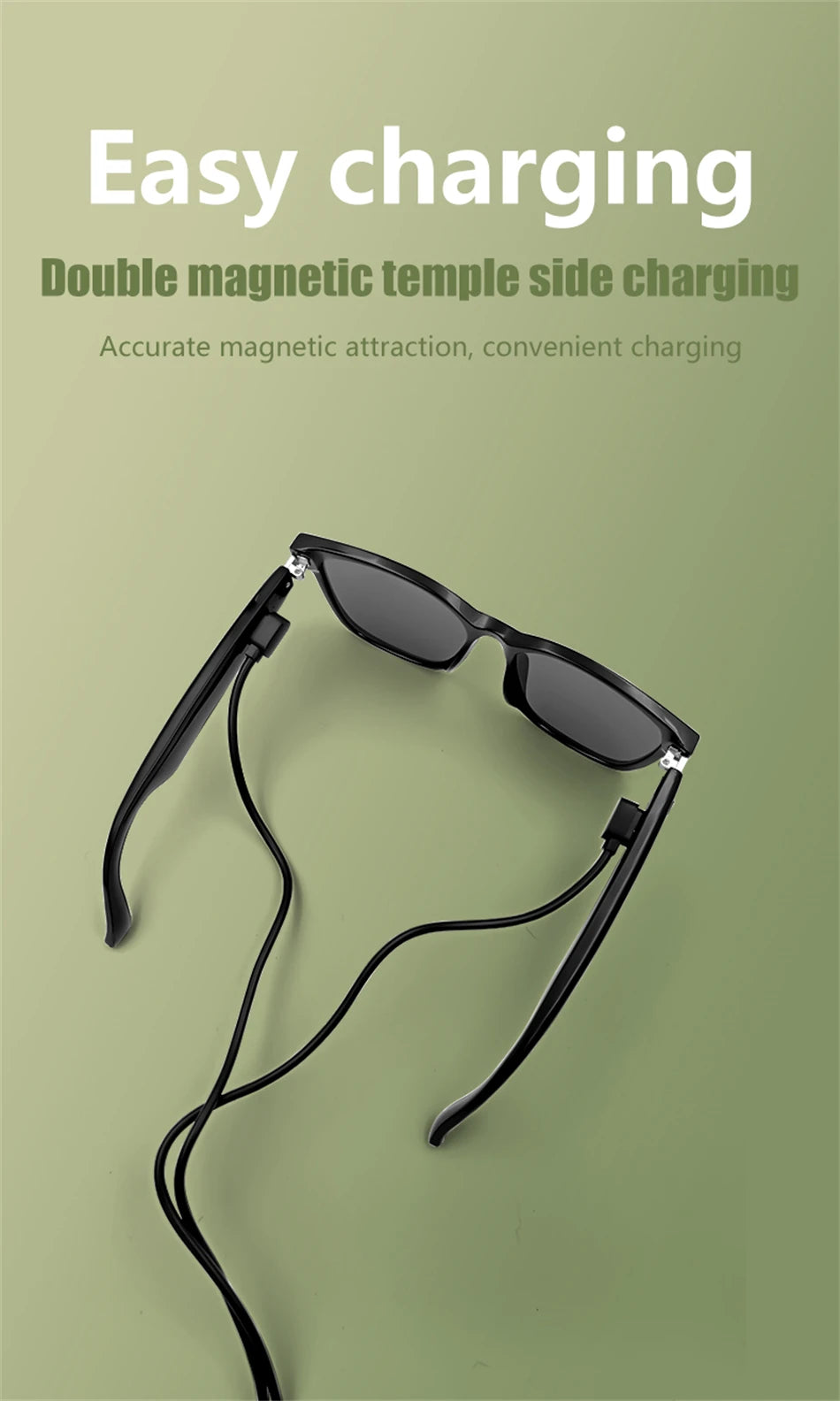 New Smart Glasses Intelligent Driving Navigation Wireless Music Play Outdoor Sunglasses Bluetooth Call Anti-blue Light Eyeglass
