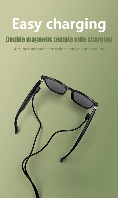New Smart Glasses Intelligent Driving Navigation Wireless Music Play Outdoor Sunglasses Bluetooth Call Anti-blue Light Eyeglass