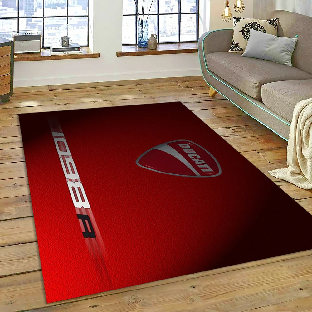 3D Racing Motorcycle Sign Carpet Rug for Living Room Bedroom Home Sofa Decoration,kids Play Non-slip Floor Mat Christmas Gift