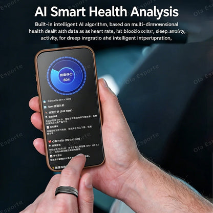 2026 New Smart Ring Bluetooth Heart Rate Body Temperature Monitor AI Health Analysis 5ATM Waterproof Sports Smartring Men Women