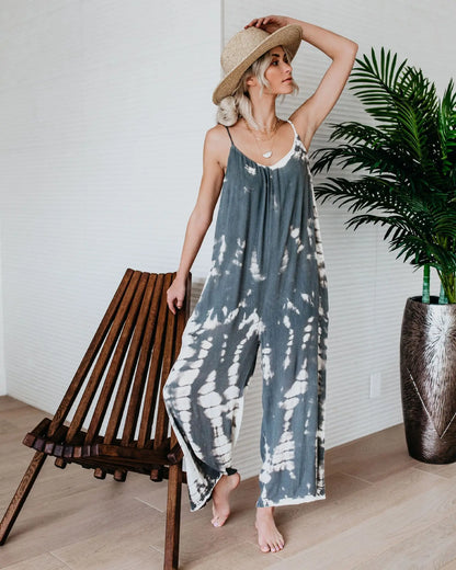 Women's Jumpsuit 2023 New Women's Clothing Wholesale Russian European and American Suspender Sexy Wide Leg Pants