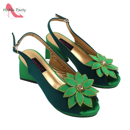 2024 New Design Special Fashion African Women Shoes Matching Bag Set High Quality with Platform Comfortable Heels for Part