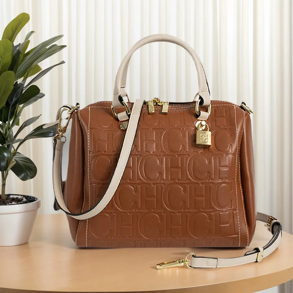 CH Autumn/Winter Christmas Fashion PU Material Lock Lock Design Women's Crossbody Bag 2026 Designer New Handbag Trendy Brand