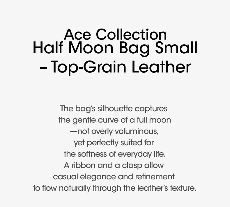 Amazing Song Original Design Half Moon Bag Small Top Grain Leather 2026 New Fashionable Women's Bags