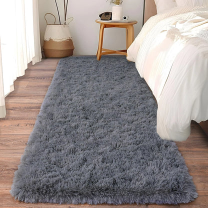 VIKAMA Ultra-Soft Running Rug Bedroom & Hallway Anti-Slip Mat Fluffy Plush Bedside Dormitory Carpet Home Decor