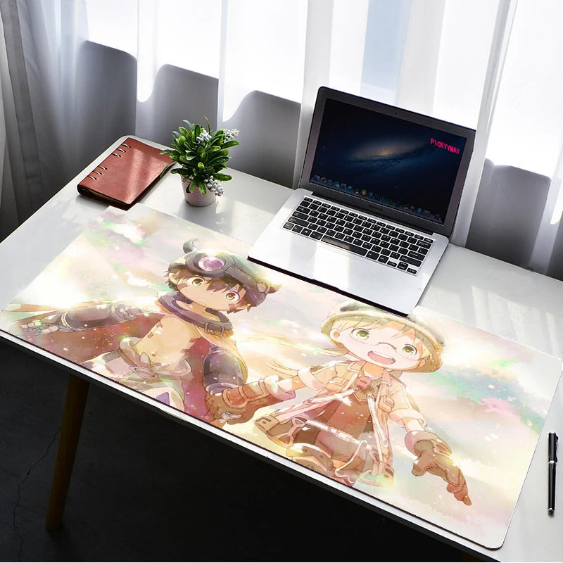 Made in Abyss Mouse Pad PC Gamer Large Lock Edge Soft  Gaming Mousepad 900X400MM Non-slip Rubber Computer Desk Mat Pad Mausepad