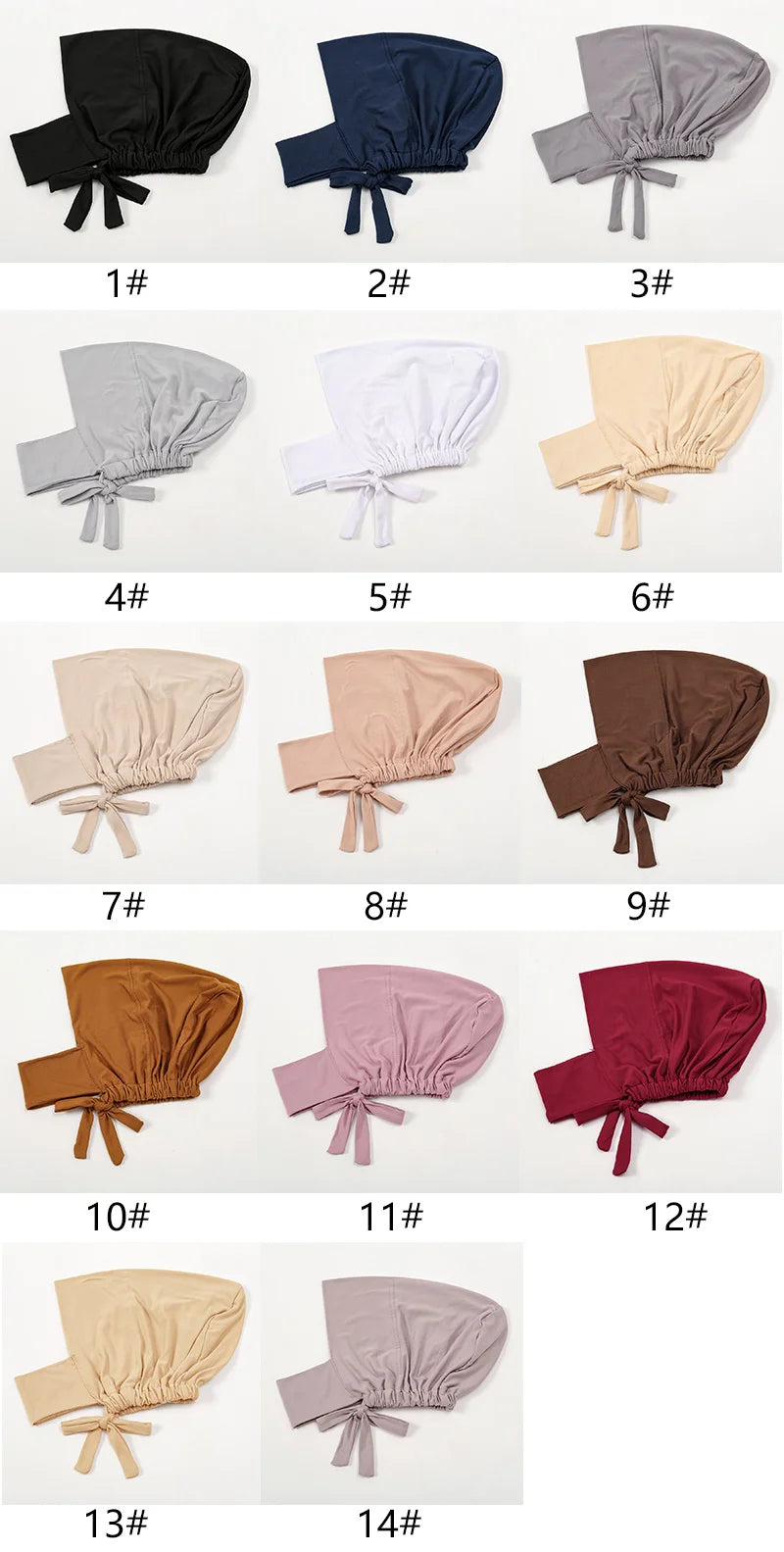 Muslim Inner Cap Hijab For Women Solid Underscarf Hijab Undercap Scarf Turban Hat Islamic Muslim Hijabs Ready To Wear Headcover