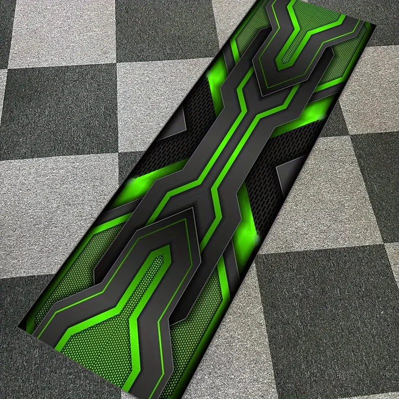 VIKAMA Simple Motorcycle Mat Non-Slip Easy Clean Garage Carpet Motorcycle Display Mat for Male Bedroom Dorm Home Decor
