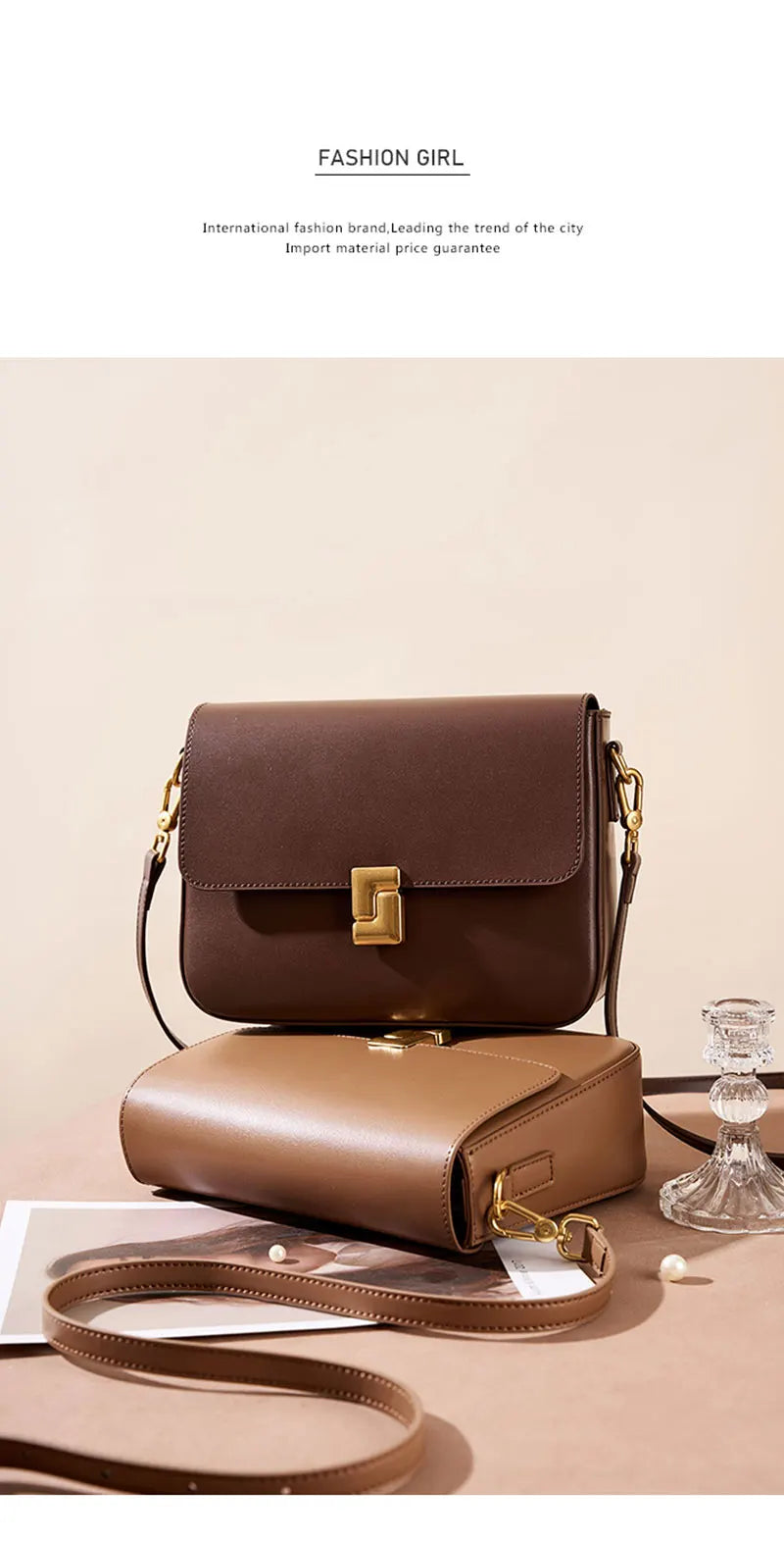 Luxury Genuine Leather Women Bag 2025 New Women's Shoulder Bag High Quality Cowhide Square Crossbody Bags Designer Handbags