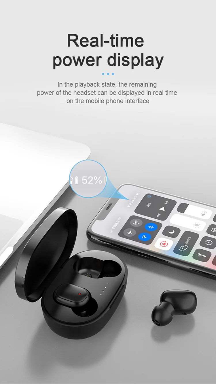 A6S TWS Earphones Wireless Bluetooth 5.1 Headphones Touch Control Earbuds With Mic Earphones Sport Waterproof Headset for xiaomi