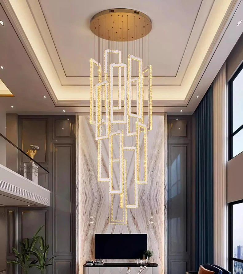 Modern home decoration salon lamps for living room smart crystal Pendant lights dining room indoor lighting