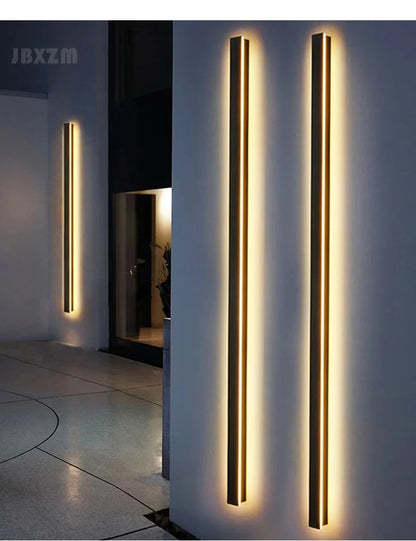 Waterproof LED Wall Light Minimalist LED Outdoor Wall Lamp Black Balcony Terrace Indoors Wall Decor IP65 Outside Garden Lights
