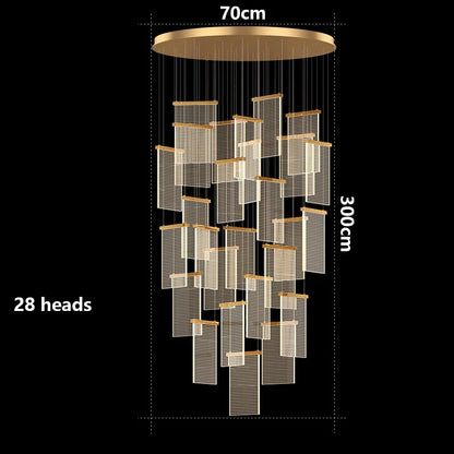 Modern home decor led lights pendant light lamps forstaircase Chandeliers for living room hanging light indoor lighting
