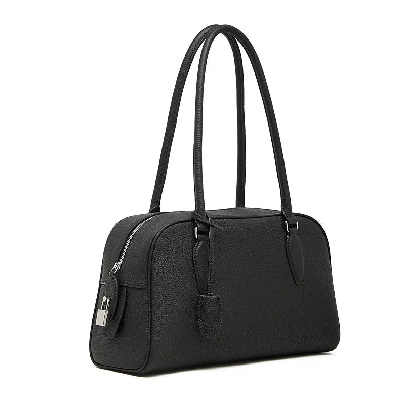 Women's Luxury Designer Handbags Genuine Leather Ladies Underarm Shoulder Bag New Fashion 2026 Cowhide Large Capacity Tote Bag