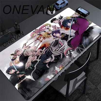 Mouse Pad Gaming Laptops Keyboard Mat Xxl Pc Desk Protector Deskmat Gamer Mats Anime Demon Slayers Rengoku Kyoujurou Pc Mousepad
