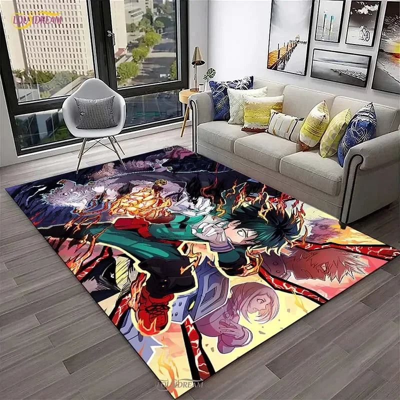 My Hero Cartoon Anime Carpet for Living Room Bedroom Table Cinema Rug Kitchen Door Kids Un-slip Floor Mat Alfombra Birthday gift